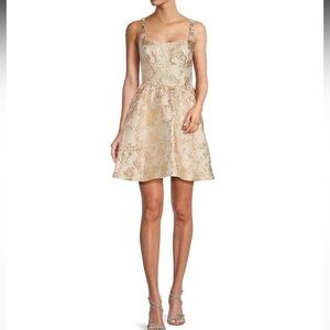 NWT  Antonio Melani Felicity Novelty Jacquard Square Neck Dress